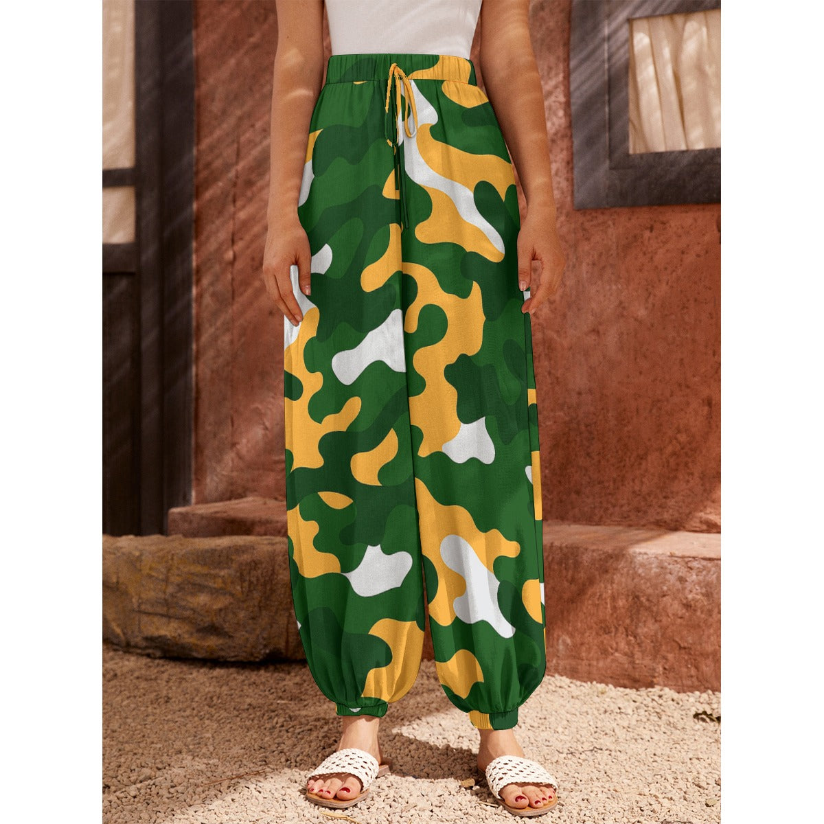Green Bay Football Game Day All-Over Print Women's Carrot Pants