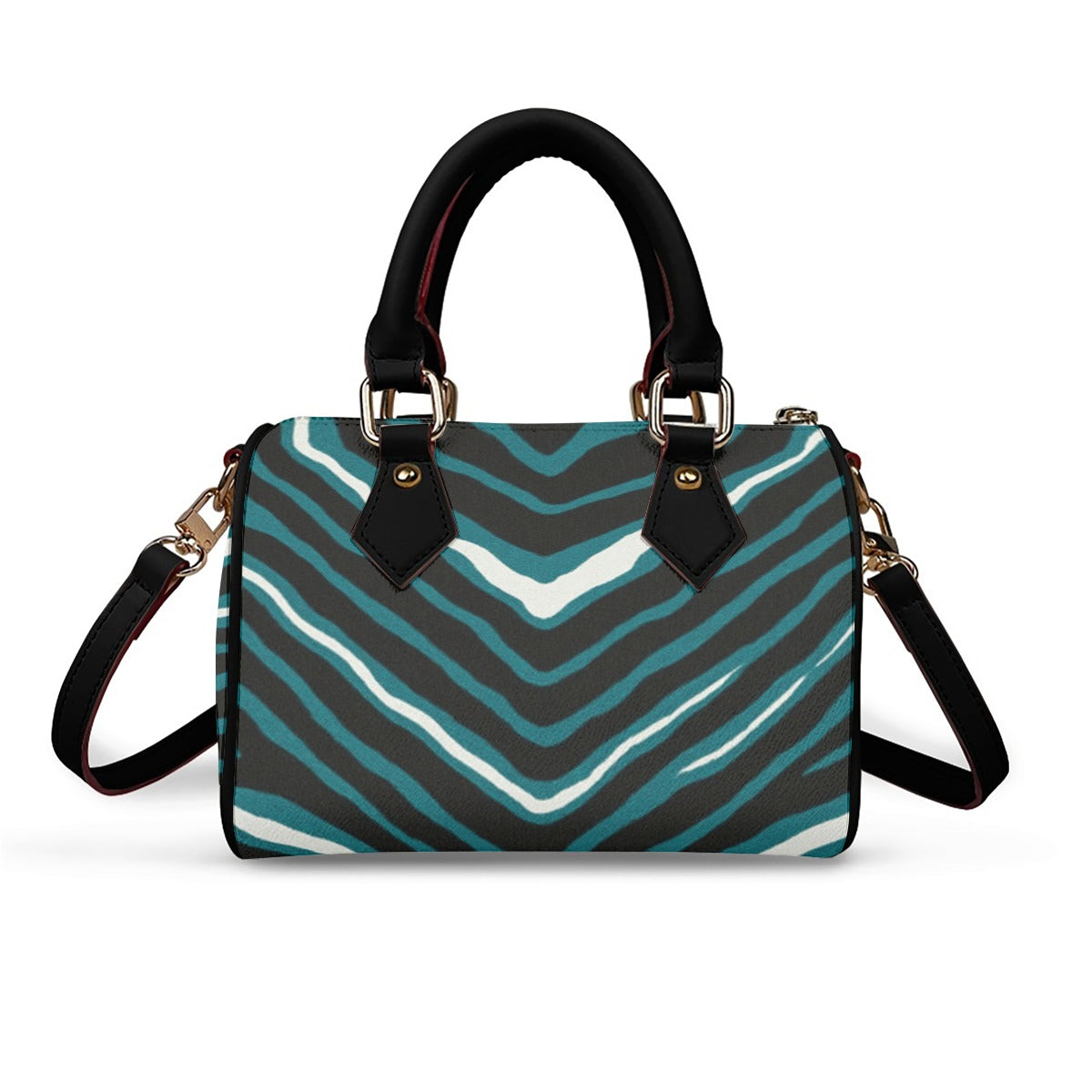Philadelphia Football Game Day Classic Barrel-Shaped PU Leather Handbag