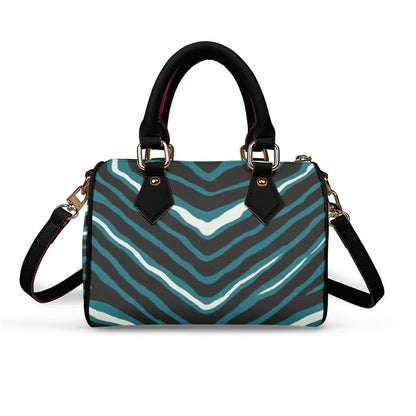 Philadelphia Football Game Day Classic Barrel-Shaped PU Leather Handbag