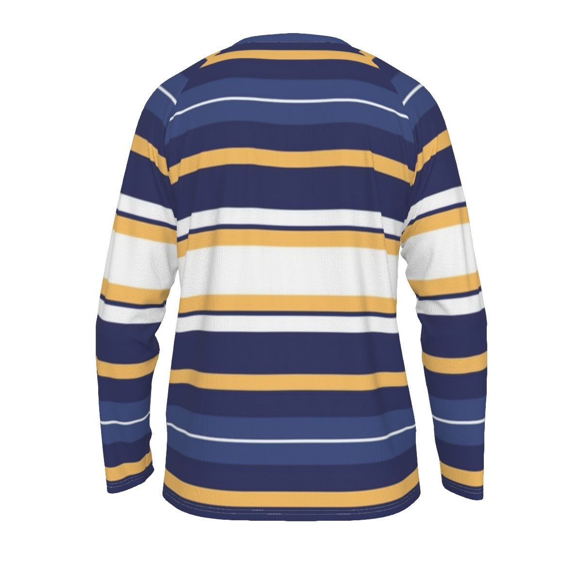 Navy and Yellow Striped Long Sleeve Shirt – Bold Classic Energy