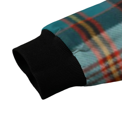 Cameron of Erracht – red blue yellow Highland tartan Fleece Bomber Jacket