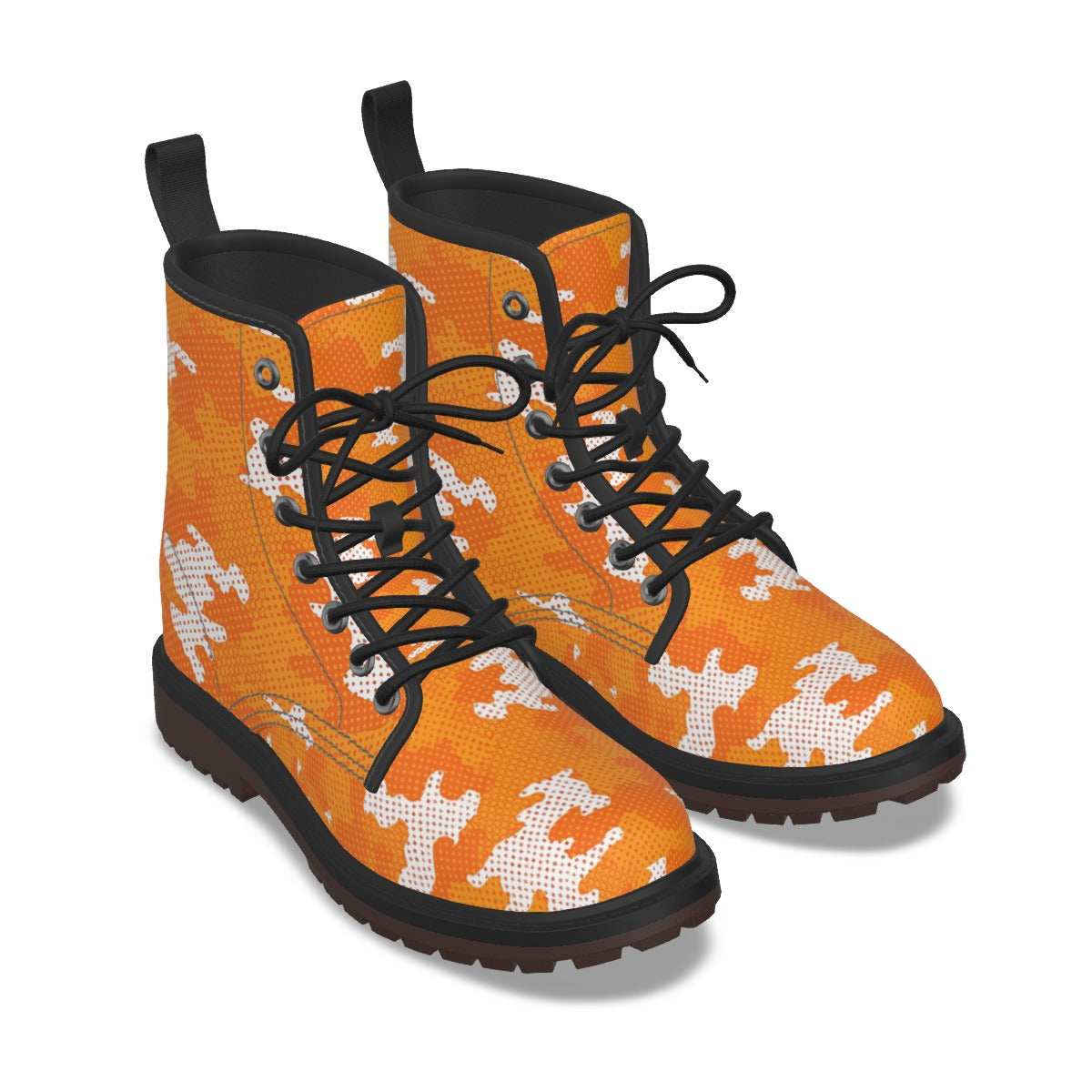 Urban Legend Tennessee Orange and White Camo Martin Short Boots – Volunteers-Inspired Streetwear for