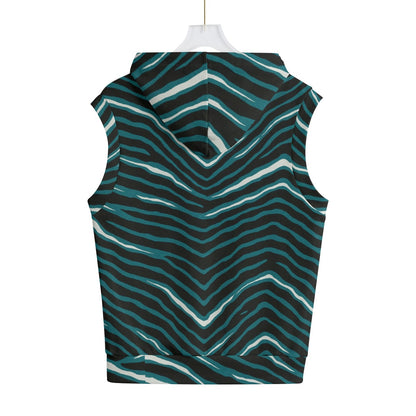 Philadelphia Football Game Day All-Over Print Unisex Hooded Vest | 310GSM Cotton