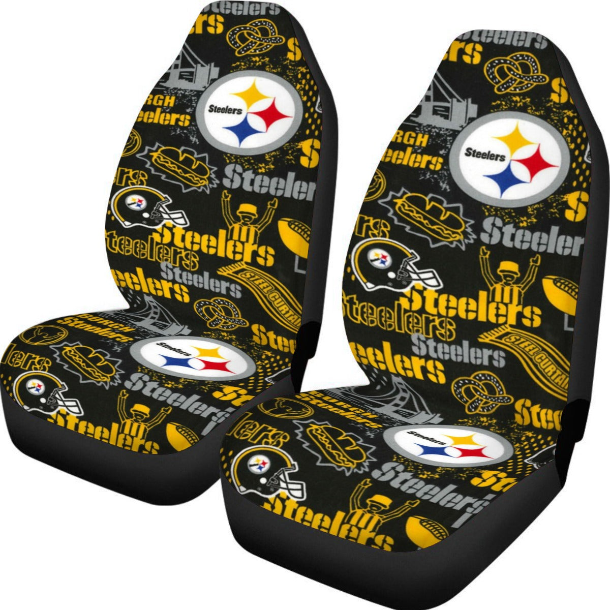 Pittsburgh Steelers Universal Car Seat Cover With Thickened Back
