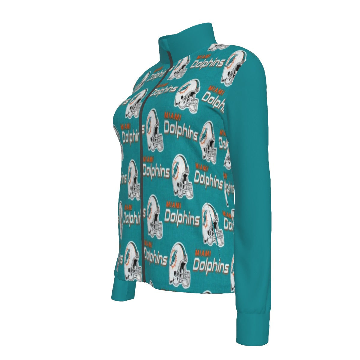 Miami Football Game Day All-Over Print Women's Long Sleeve Thumbhole Jacket|230GSM