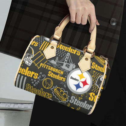 Classic Barrel-Shaped PU Leather Handbag