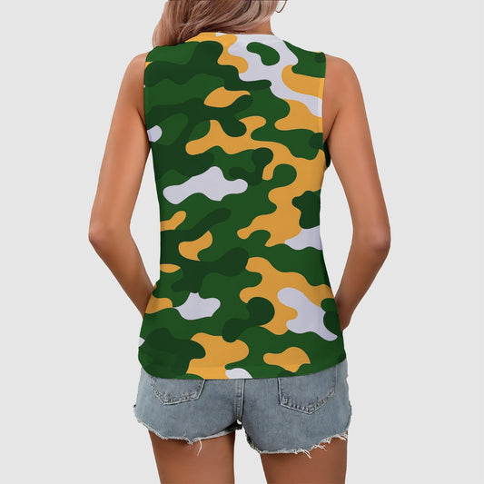 Green Bay Football Game Day All-Over Print Women's Sleeveless V-Neck Tank Top