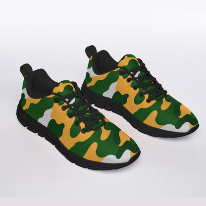 Green Bay Football Game Day All-Over Print Men's Sports Shoes With Black Sole