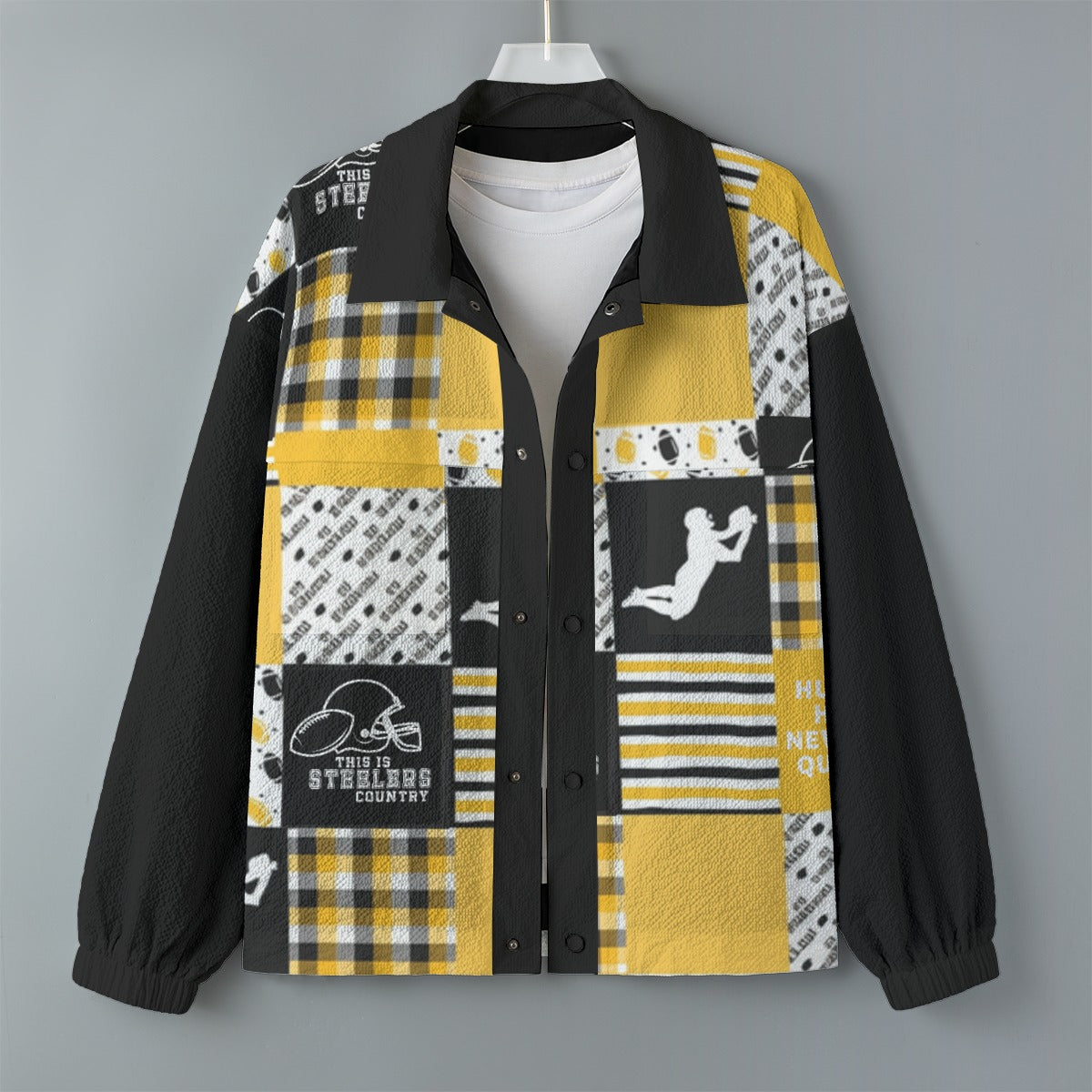 All-Over Print Men's Casual Lapel Jacket