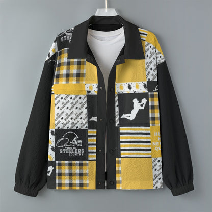 All-Over Print Men's Casual Lapel Jacket