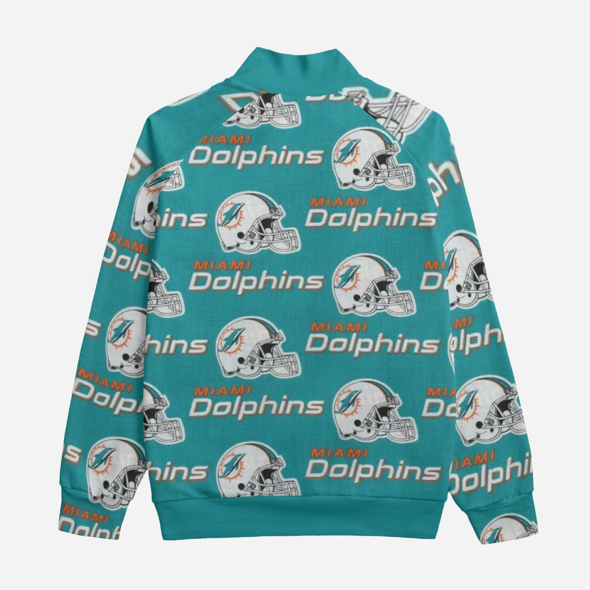 Miami Football Game Day All-Over Print Unisex Stand Up Collar Jacket With Raglan Sleeve | 310GSM Cotton