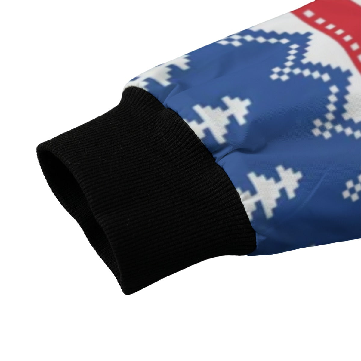 Urban Legend Snow Inspired Pattern Illustration Nordic Seamless Pattern with Deer Fleece Bomber Jack