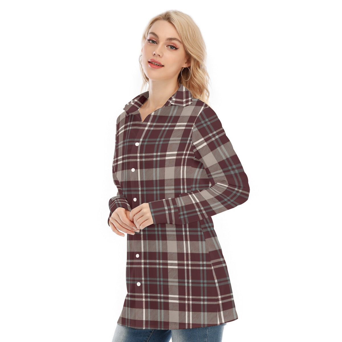 Texas Tartan Plaid A&M - Aggies  Women's Long Shirt