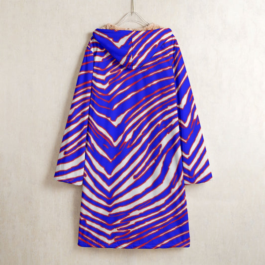 Buffalo Bills Zubaz Men's Horn Button Long Fleece Windbreaker