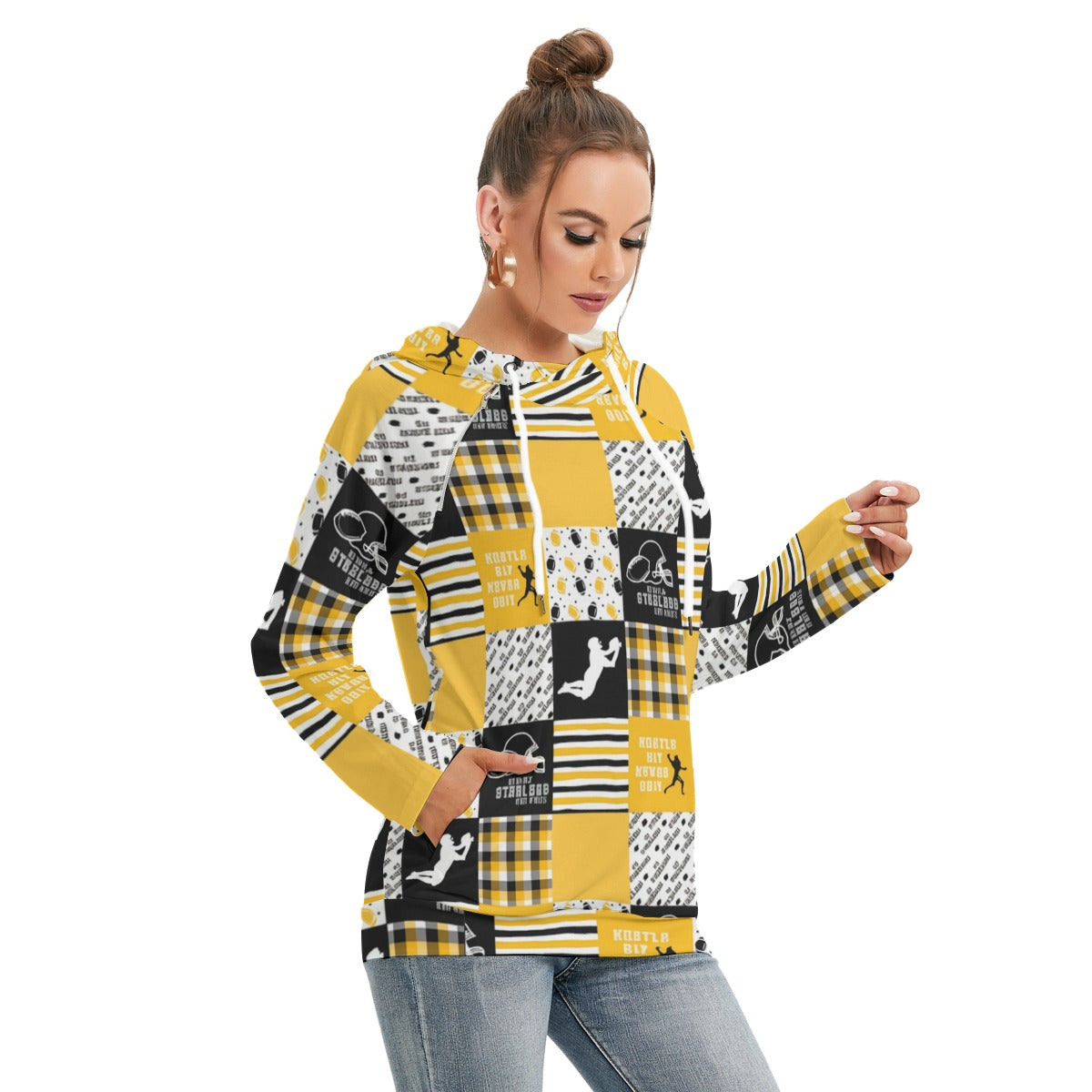 All-Over Print Women's Hoodie With Double Hood