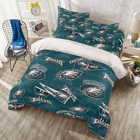 Philadelphia Football Game Day Four-piece Duvet Cover Set