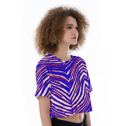 Buffalo Bills Zubaz Cropped T-Shirt