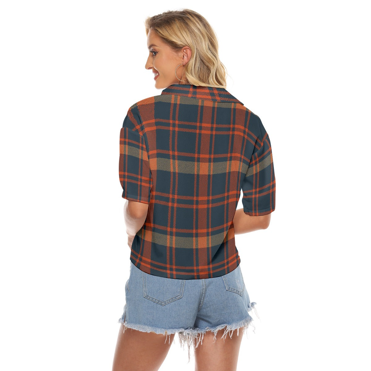 Urban Legend Auburn Tigers Tartan Plaid Women's V-Neck Shirt – Classic College Style with a Modern S