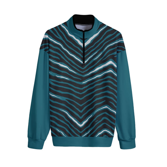 Philadelphia Football Game Day All-Over Print Men's Stand-up Collar Sweater With Zipper Closure