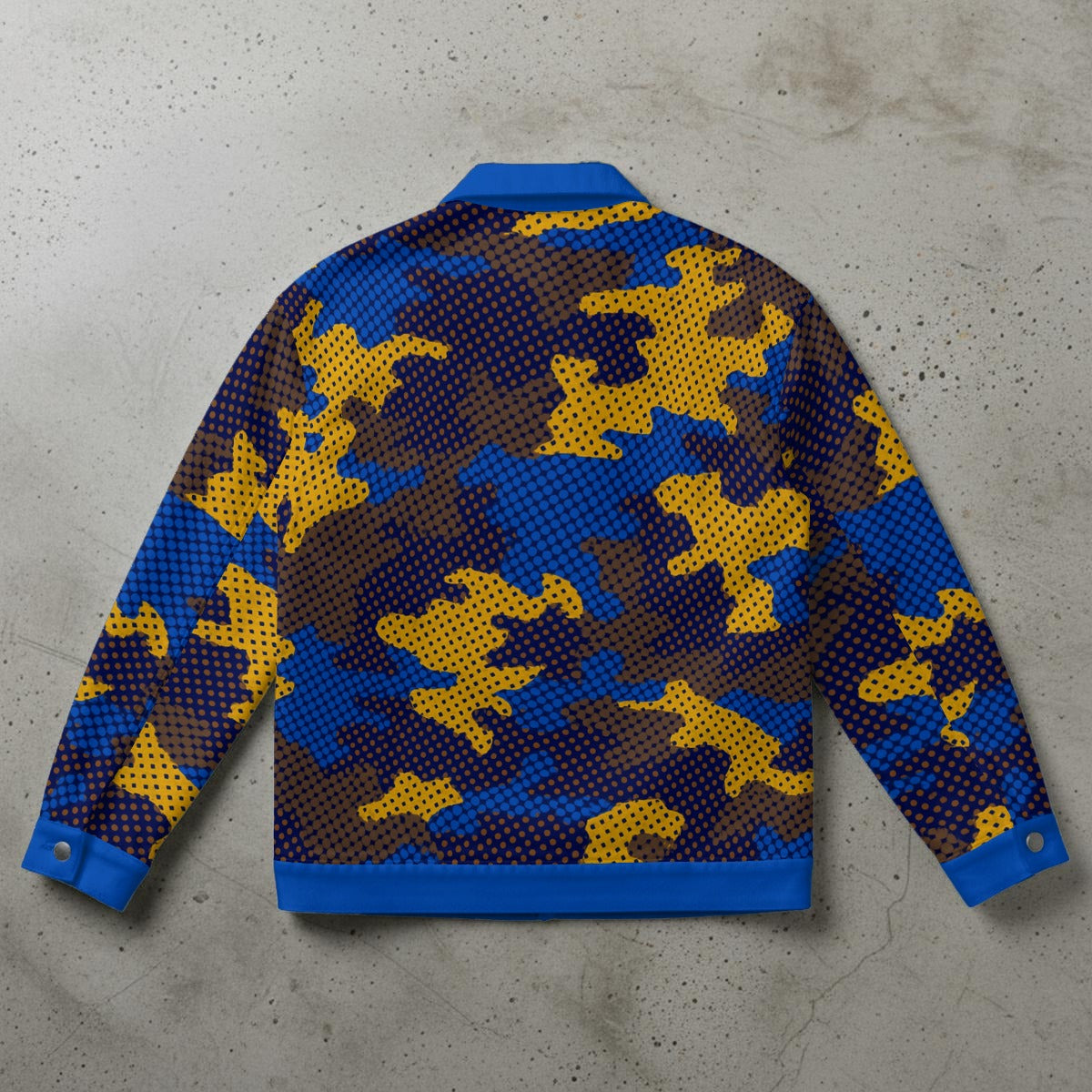 Urban Legend California UCLA Blue Gold Camo Unisex Collared Jacket