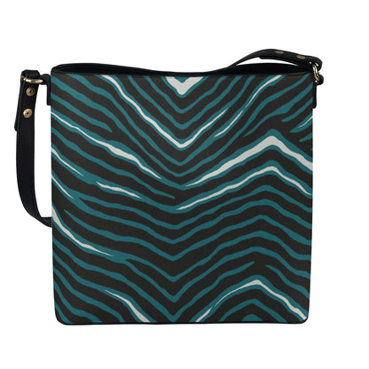Philadelphia Football Game Day Minimalist Square Crossbody Bucket Bag