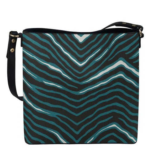Philadelphia Football Game Day Minimalist Square Crossbody Bucket Bag
