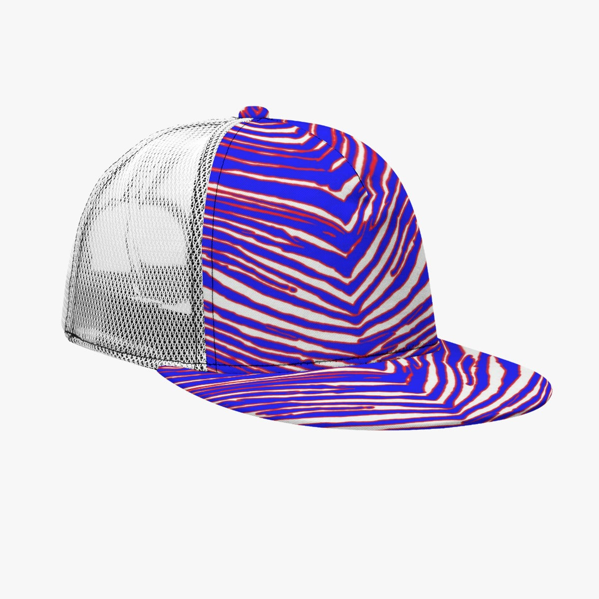 Buffalo Bills Zubaz Black Buckle Flat-brimmed Mesh Cap With Box