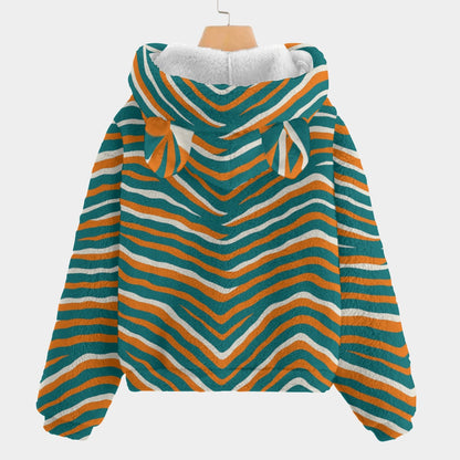 Miami Football Game Day All-Over Print Kid’s Borg Fleece Sweatshirt With Ear