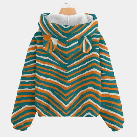 Miami Football Game Day All-Over Print Kid’s Borg Fleece Sweatshirt With Ear