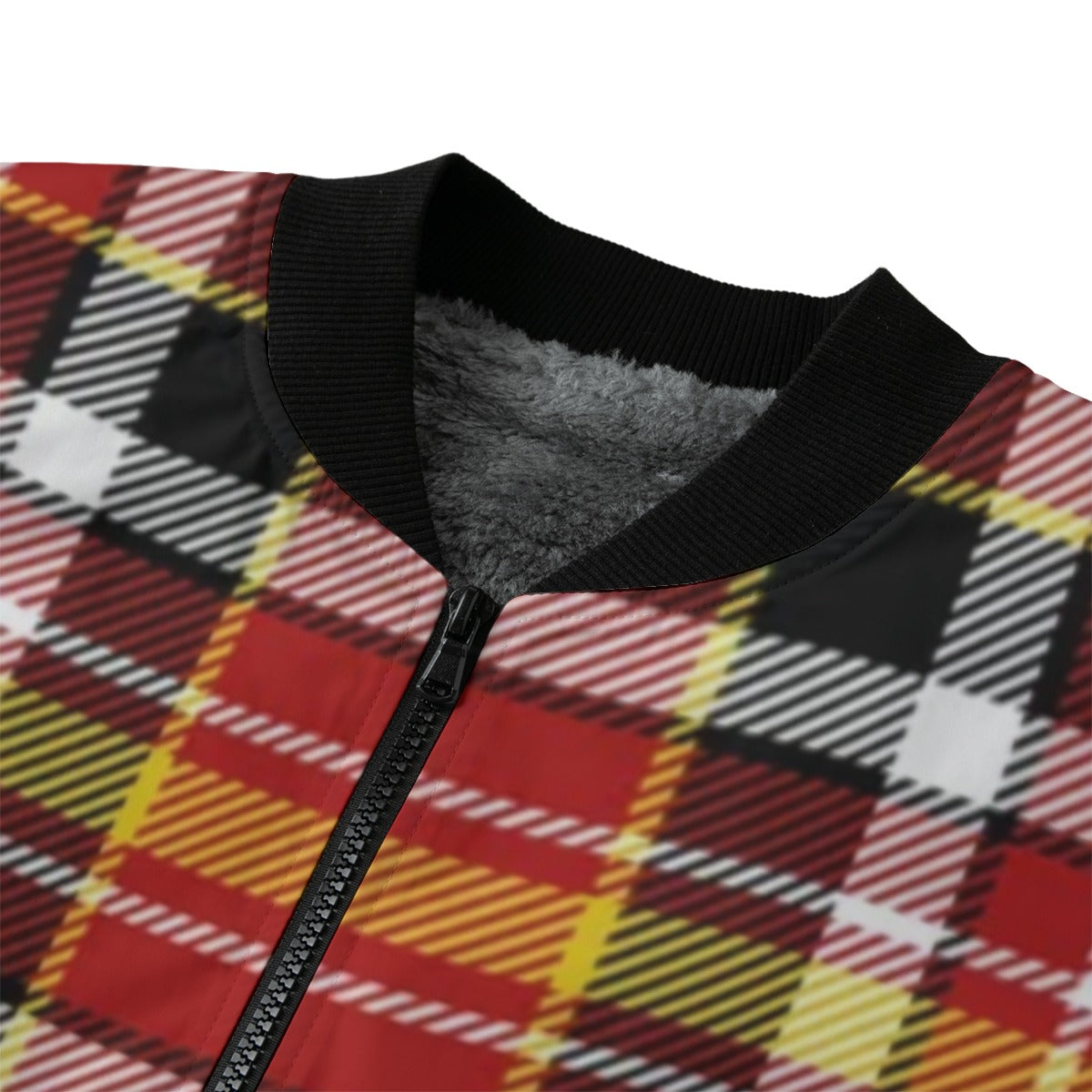 Royal Stewart the red classic tartan Fleece Bomber Jacket