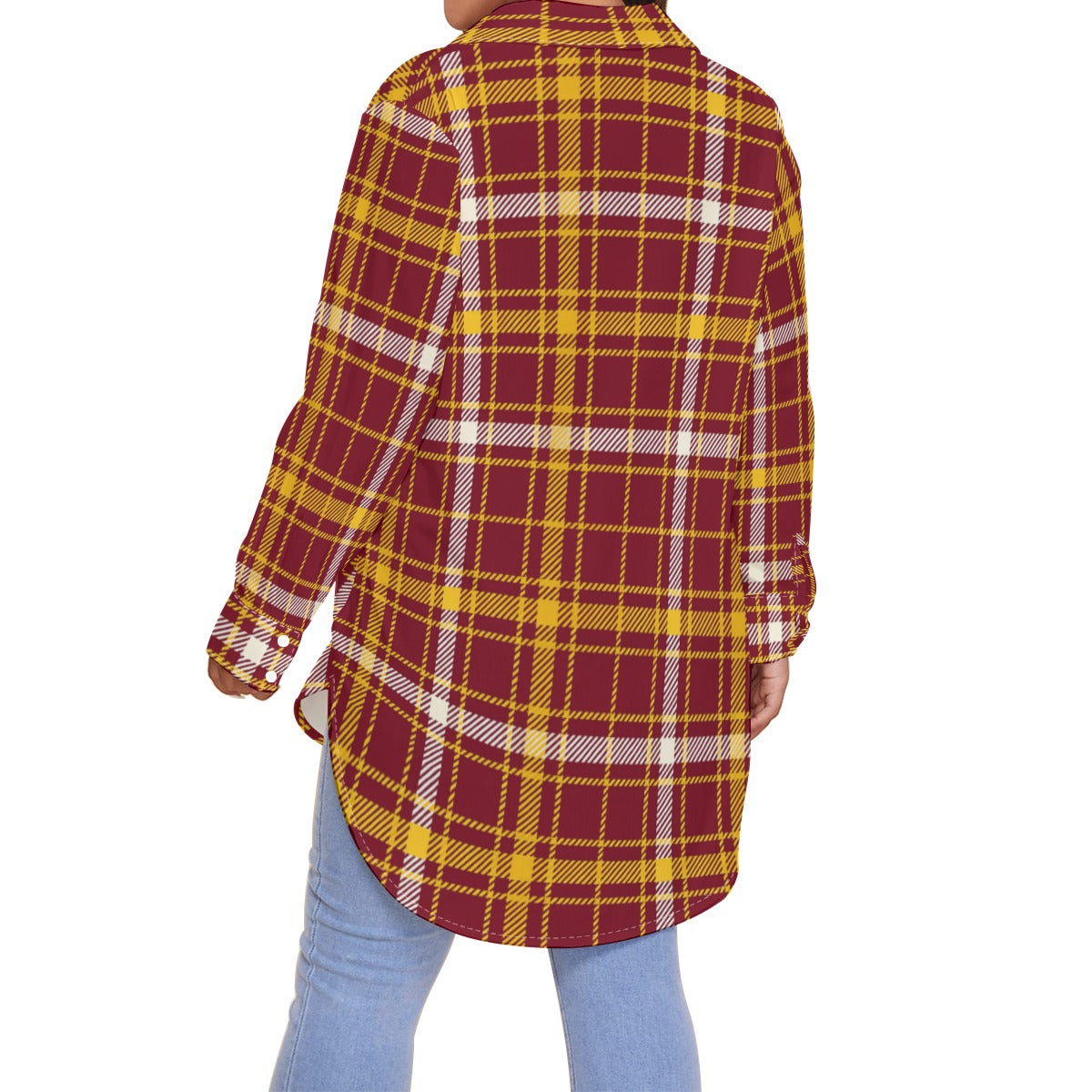 Minnesota Tartan Plaid Golden Gophers Women's Shirt With Long Sleeve(Plus Size)