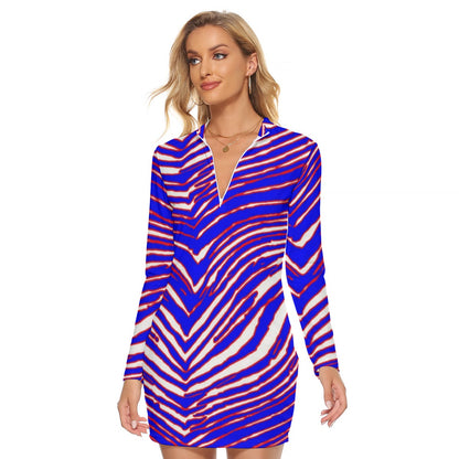 Buffalo Bills Zubaz Women's Zip Front Tight Dress