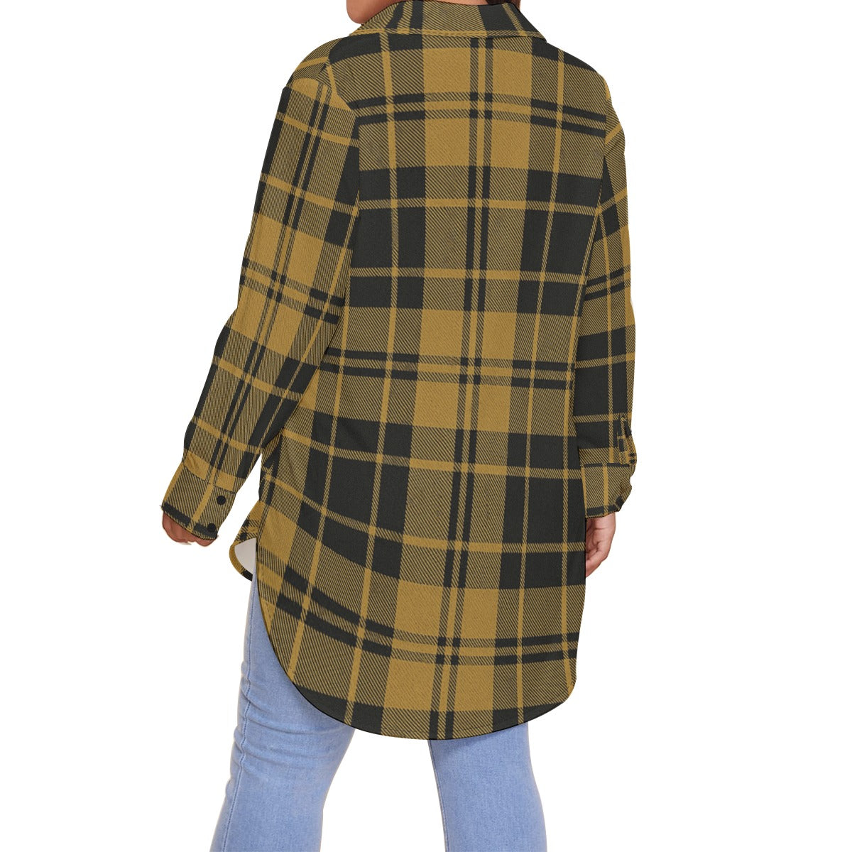 Central Florida - Knights Tartan plaid  Women's Shirt With Long Sleeve(Plus Size)