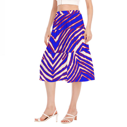 Buffalo Bills Zubaz Women's Stitched Pleated Chiffon Skirt