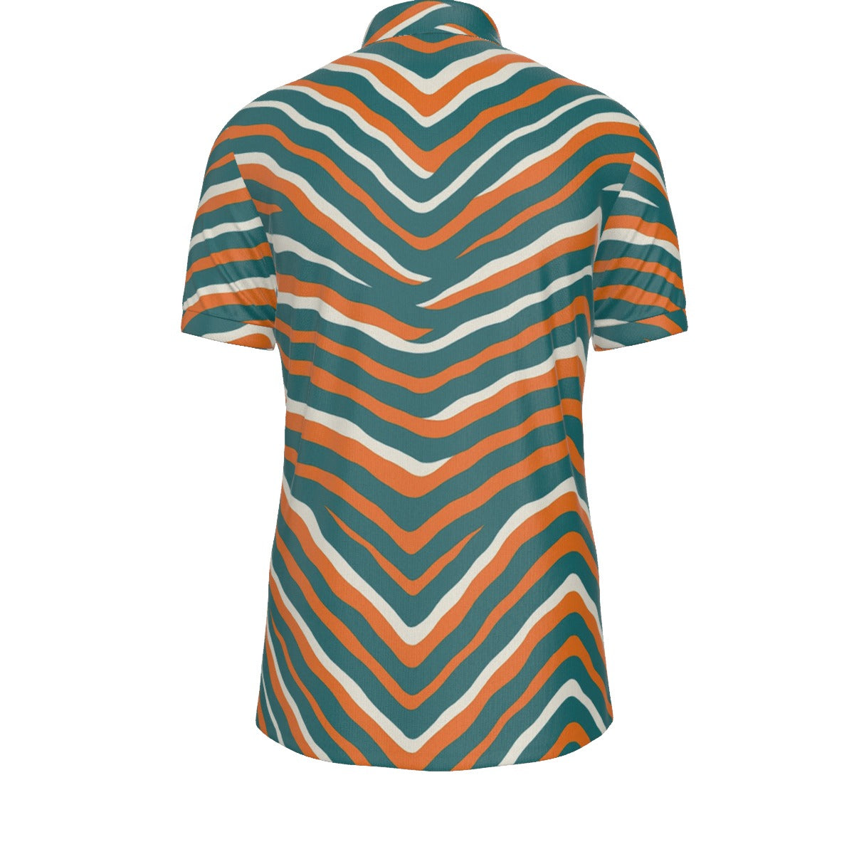 Miami Football Game Day All-Over Print Men's Stretch Collar Polo Shirt