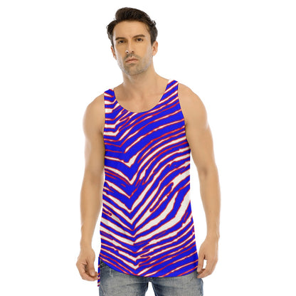 Buffalo Bills Zubaz Men's Curved Hem Long Tank Top