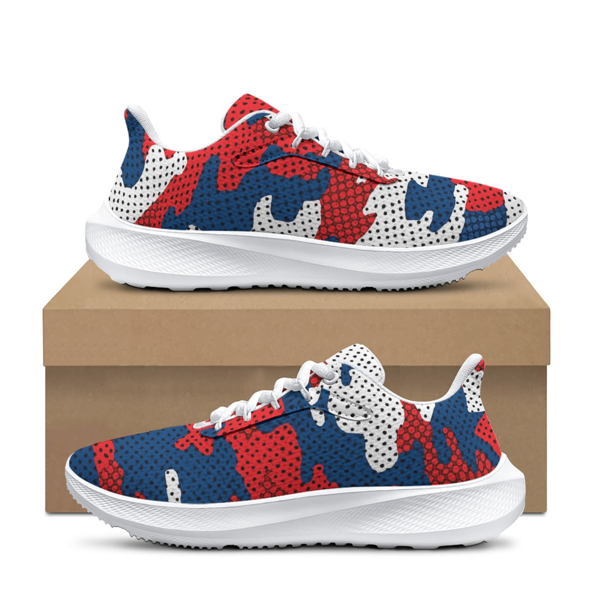 Urban Legend Mississippi Ole Miss Rebels Red Blue Camo Road Running Shoes
