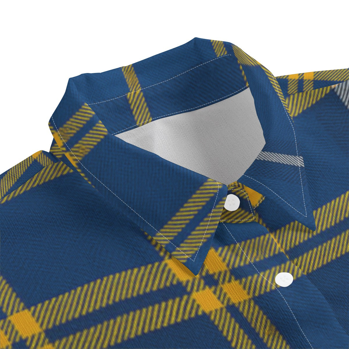 California Los Angeles UCLA Bruins Tartan Plaid  Women's Chiffon Shirt With Elbow Sleeve