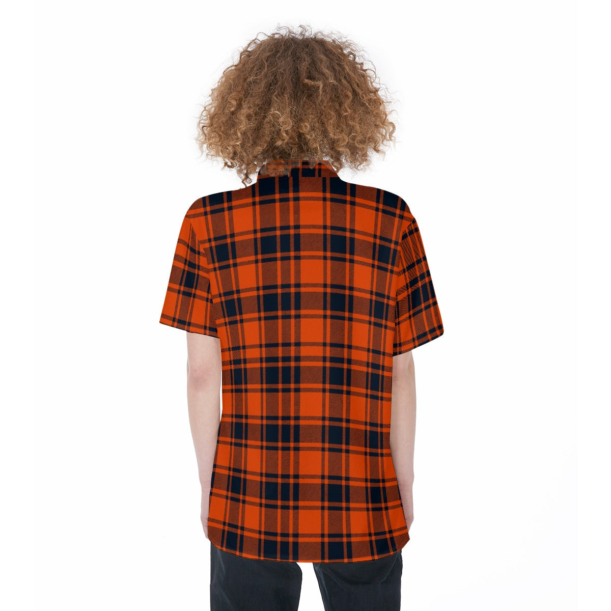 Illinois Urbana - Fighting Illini Tartan Plaid Women's Short Sleeve Shirt With Pocket