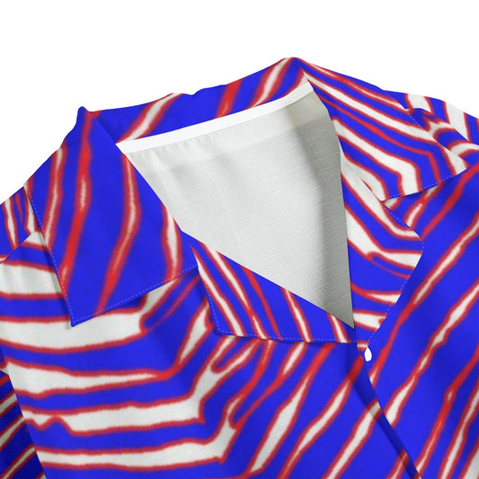 Buffalo Bills Zubaz Men's Faux Linen Hawaiian Shirt