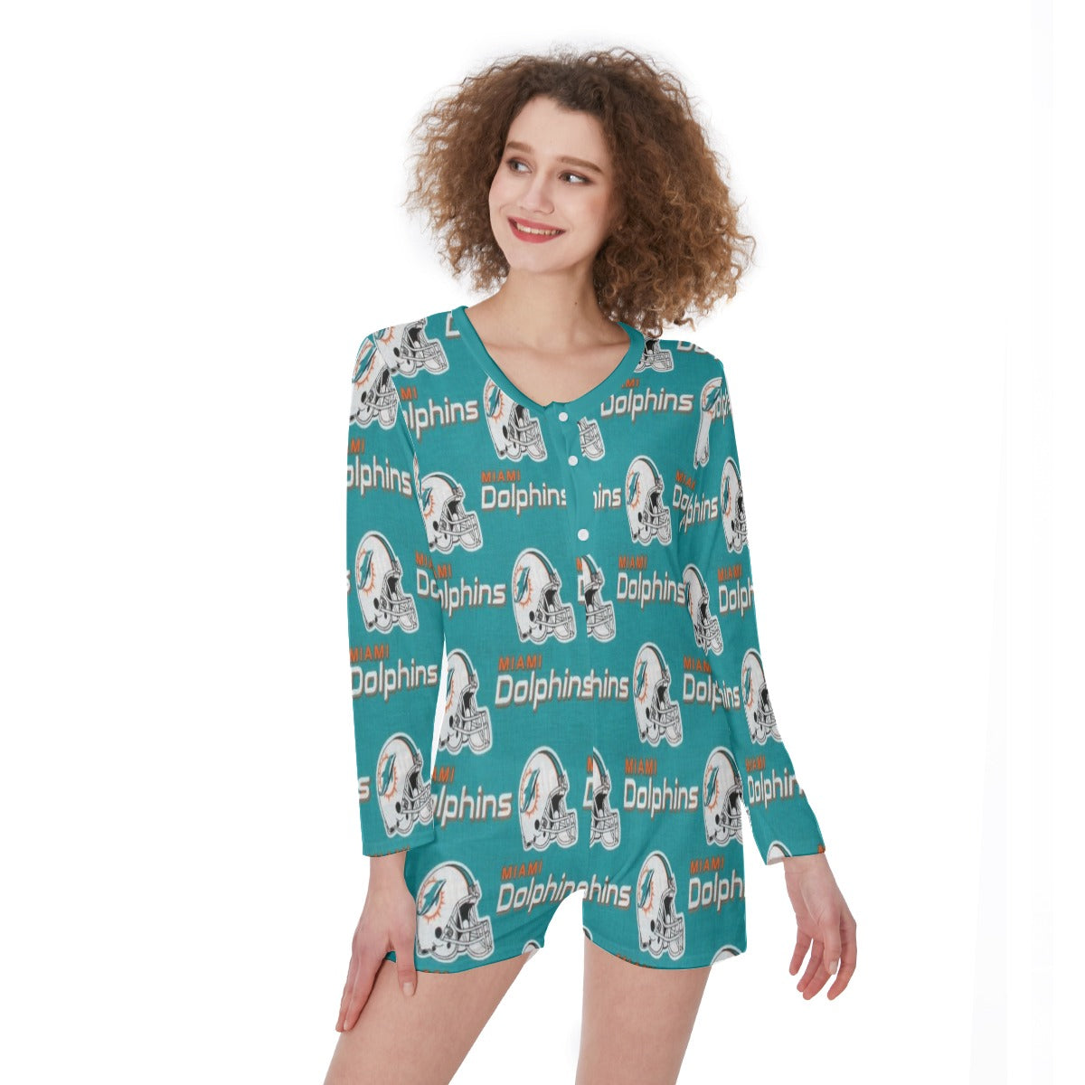 Miami Football Game Day All-Over Print One-Piece Women's Pajamas