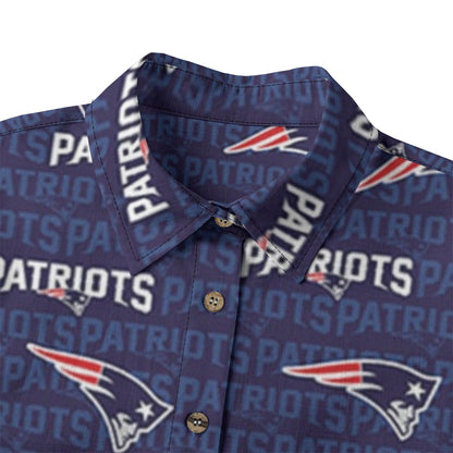New England Football Game Day All-Over Print Women's Shirt | 125GSM Cotton