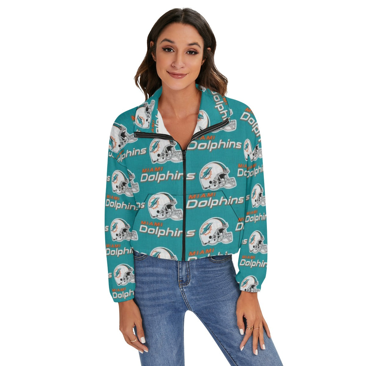 Miami Football Game Day All-Over Print Women's Zip Jacket