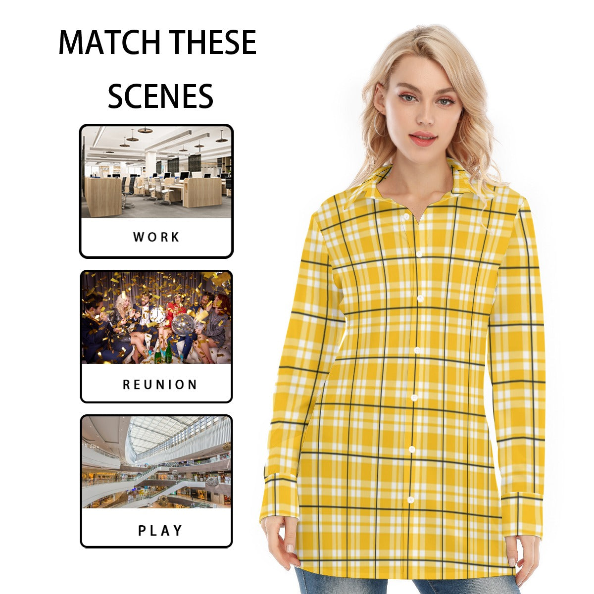 All-Over Print Women's Long Shirt
