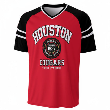 Houston Cougars V-Neck Short Sleeve T-Shirt