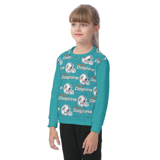 Miami Football Game Day All-Over Print Kid's Heavy Fleece Sweatshirt