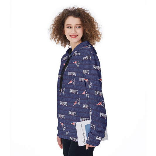 New England Football Game Day All-Over Print Women's Heavy Fleece Hoodie