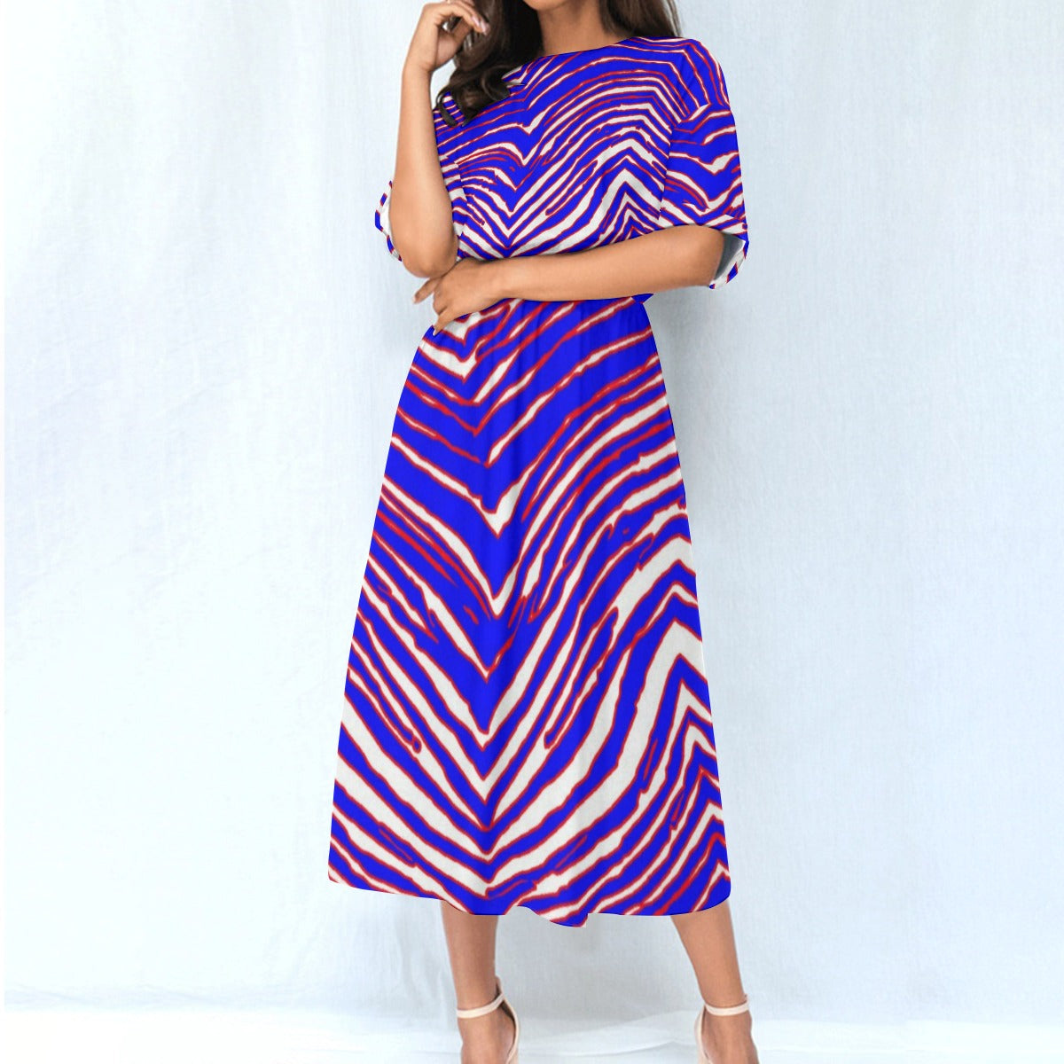 Buffalo Bills Zubaz Women's Elastic Waist Dress