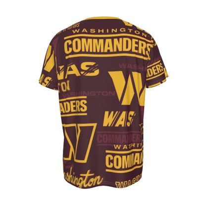 Washington Commanders Men's Round Neck Short Sleeve T-Shirt