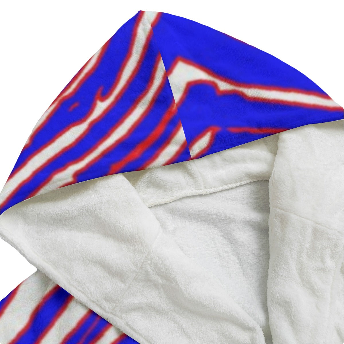 Buffalo Bills Zubaz Unisex Flannel Hooded bathrobe